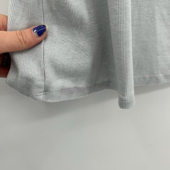 NWT CHASER *FLAWED* Basic Gray Ribbed Wide Short Sleeve Oversized Shirt Medium - Picture 5 of 6